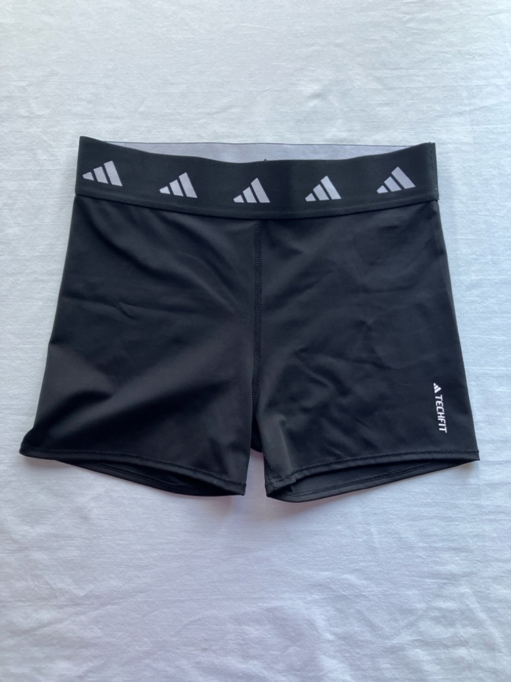 Adidas shorts Techfit black bike short high rise women’s size M